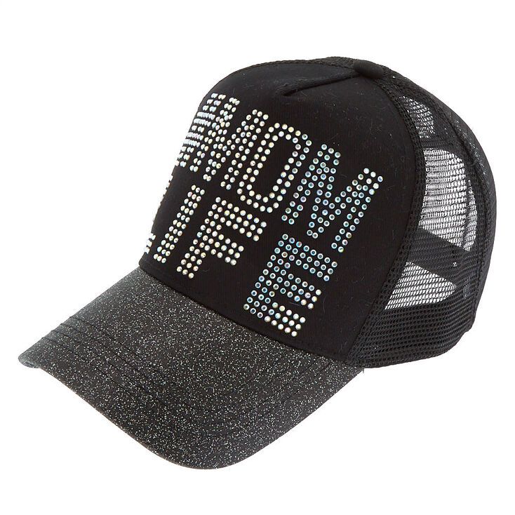 #Mom Life Trucker Hat - Black,