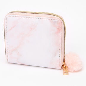 Pink Marble Mini Zip Wallet,