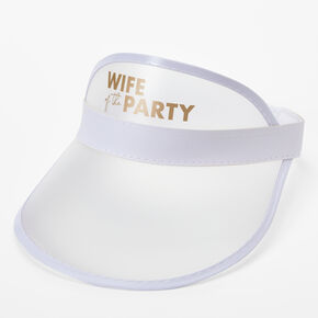 Wife of the Party Clear Bridal Visor,