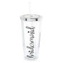 Glitter Bridesmaid Tumbler Cup - Silver,