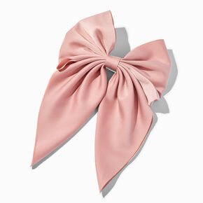Blush Pink Satin Hair Bow Clip,
