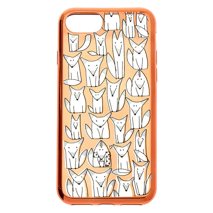Rose Gold Fox Phone Case - Fits iPhone 6/7/8,