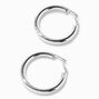 Icing Select Sterling Silver 30MM Tube Hoop Earrings,