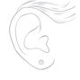 Silver Pearl &amp; Crystal Stud Earrings,