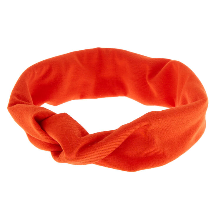 Wide Jersey Headwrap - Burnt Orange,