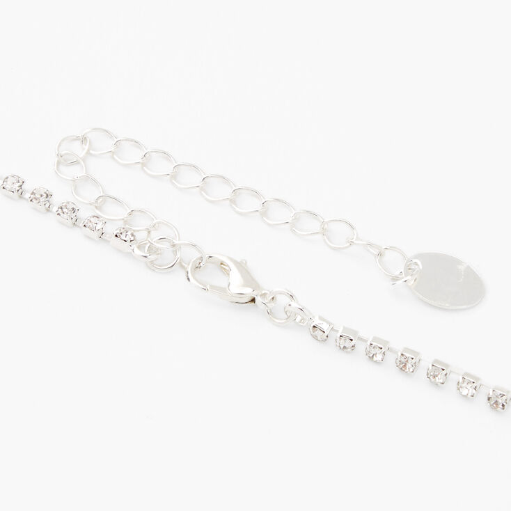 Silver Rhinestone Teardrop Jewelry Set - 2 Pack,
