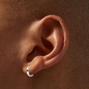 ICING Select Sterling Silver 10MM Clicker Hoop Earrings,