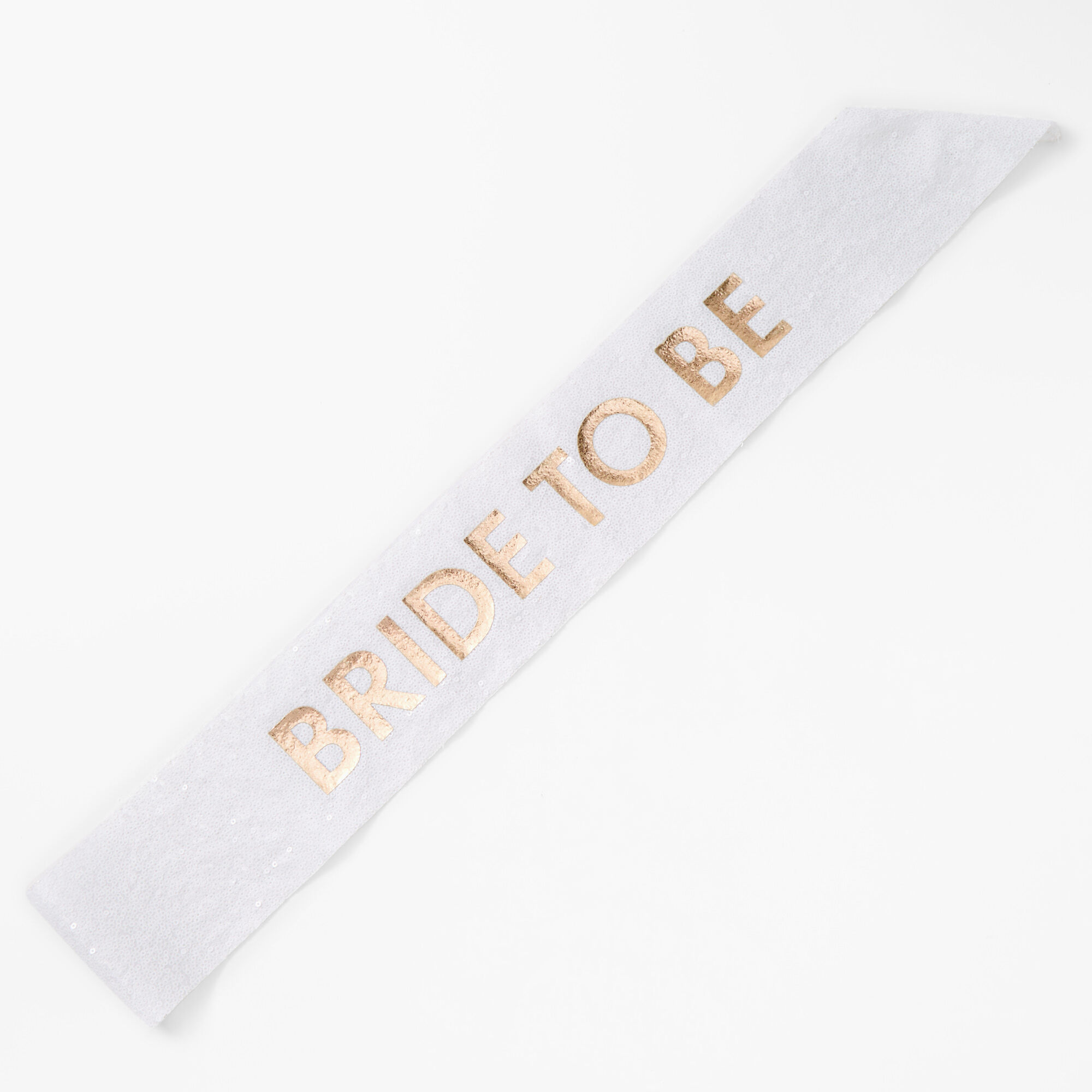 White 2025 bridal sash