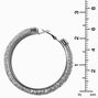 Silver-tone Rhinestone 60MM Hoop Earrings - 3 Pack,