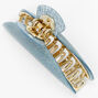 Large 5&quot; Blue-Gray Glitter Hair Claw,