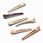 Nude/Brown Mixed Hair Styling Clips - 6 Pack,