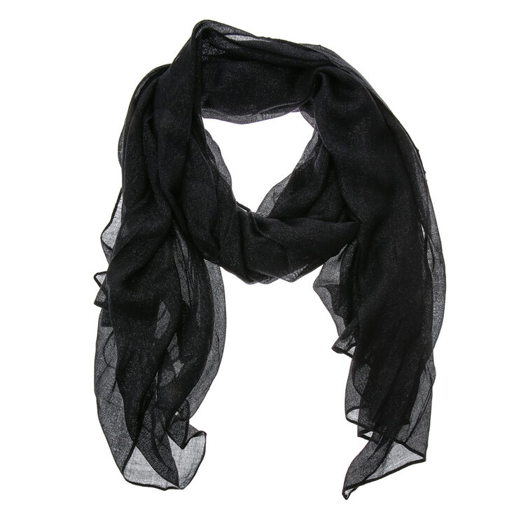 Iridescent Black Oblong Scarf | Icing US