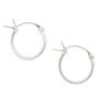 Sterling Silver Hinged Hoop Earrings,