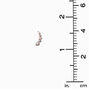 18k Rose Gold Plating Titanium 16G Crystal Curve Cartilage Earring,