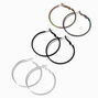 Mixed Metal 40MM Hoop Earrings - 3 Pack,