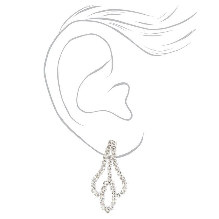 Silver Rhinestone Petal Jewelry Set - 2 Pack,