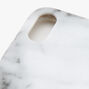 White Marble Protective Phone Case - Fits iPhone XR,