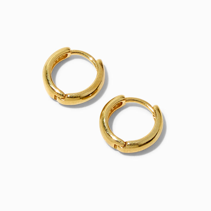 Icing Select 18k Yellow Gold Plated 8MM Clicker Hoop Earrings,