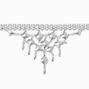 Silver Drip Bib Choker Necklace,