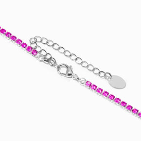 Pink Crystal Chain Necklace,