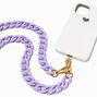 Chunky Purple Chain Crossbody Phone Strap,