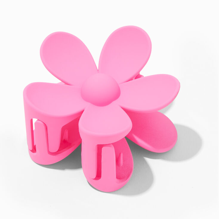 Matte Fuchsia Flower Hair Claw,
