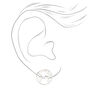 Silver Globe Stud Earrings,
