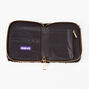 Faux Fur Mini Zip Wallet - Black,