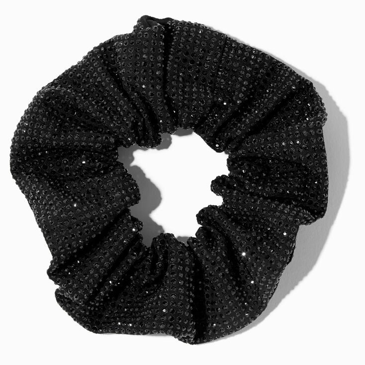 lidelse montage Ferie Black Embellished Sparkle Hair Scrunchie | Icing US