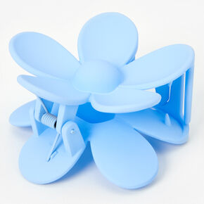 Matte Blue Flower Hair Claw,