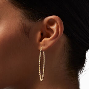 Icing Select 18k Gold Plated Twisted 60MM Hoop Earrings,
