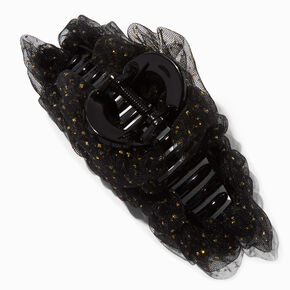 Black Glitter Tulle Hair Claw,