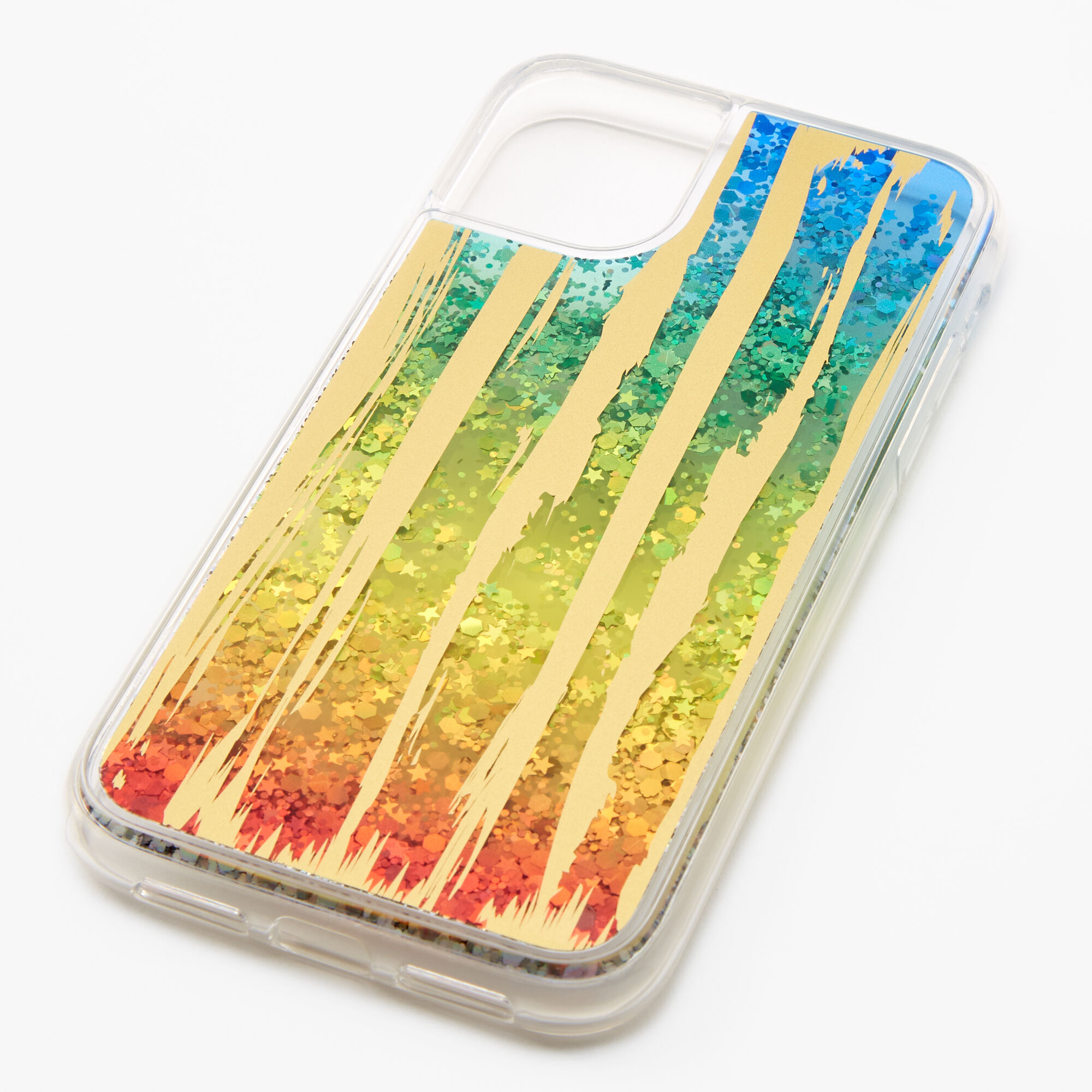 Rainbow Star Glitter Phone Case - Fits iPhone 11 Icing