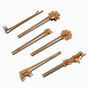 Butterflies &amp; Flowers Enamel Bobby Pins - 6 Pack,