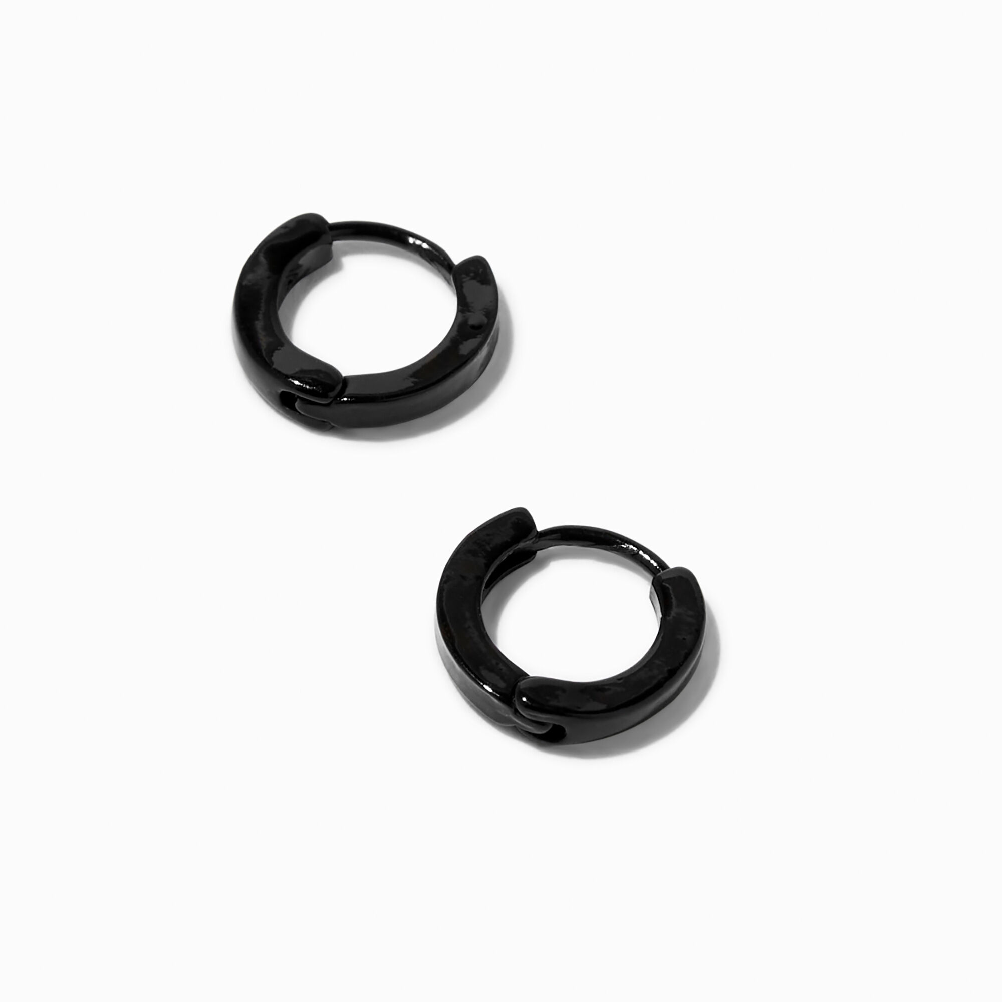 10mm black new arrivals hoop earrings