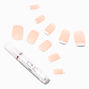 Beige French Mid Square Vegan Faux Nail Set - 24 Pack,