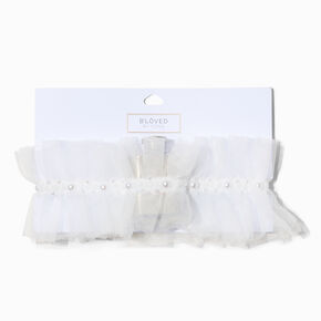 White Lace Garter With Flask,