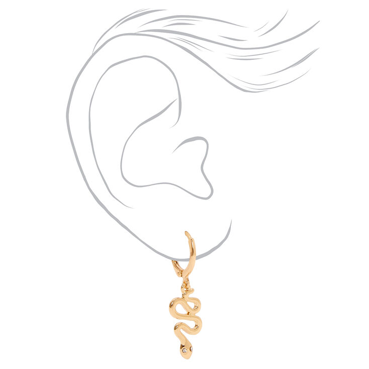 Gold Textured Snake Jewelry Set - 4 Pack,