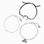 Silver Moth Icon Bracelets - 3 Pack,
