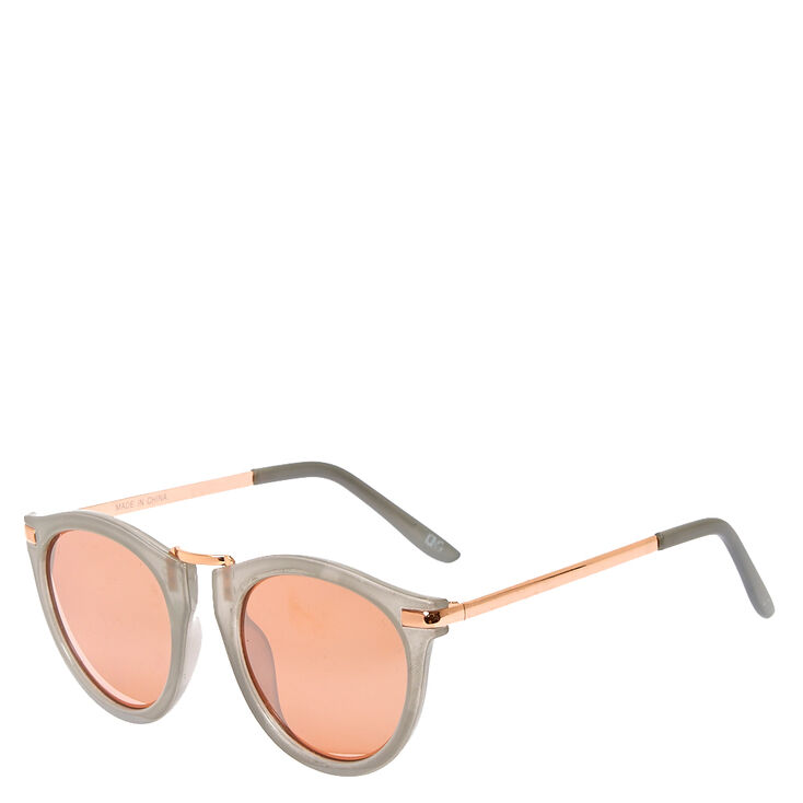 Mod Round Gray Sunglasses,