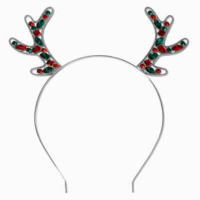 Christmas Gemstone Reindeer Antlers Headband,