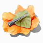 Orange Hibiscus Flower Hair Clip,