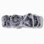 Grey Furry Makeup Bow Headwrap,