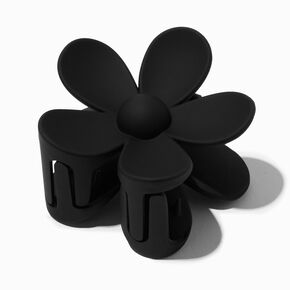 Matte Black Medium Flower Hair Claw,