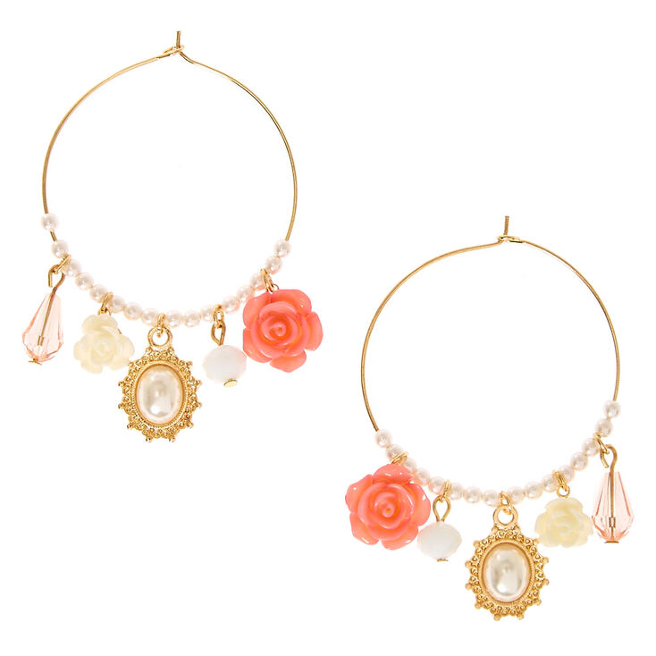Romantic Charm Hoop Earrings,