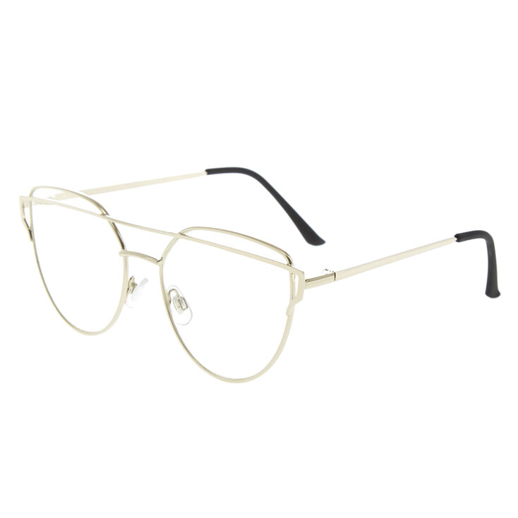 Silver Brow Bar Fake Glasses,