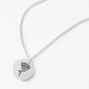 Silver Birthstone Color Tag Pendant Necklace - November,
