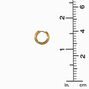 Icing Select 18k Yellow Gold Plated Cubic Zirconia 2MM Stud &amp; 8MM Hoop Earrings - 2 Pack,