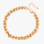 Gold Braided Chain Link Bracelet,