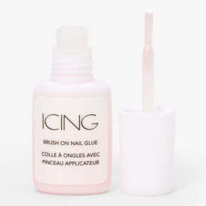 Pink Brush On Faux Nail Glue,